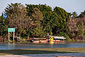 The Chao Phraya river where sits the Wat Chaiwatthanaram - Ayutthaya, Thailand.